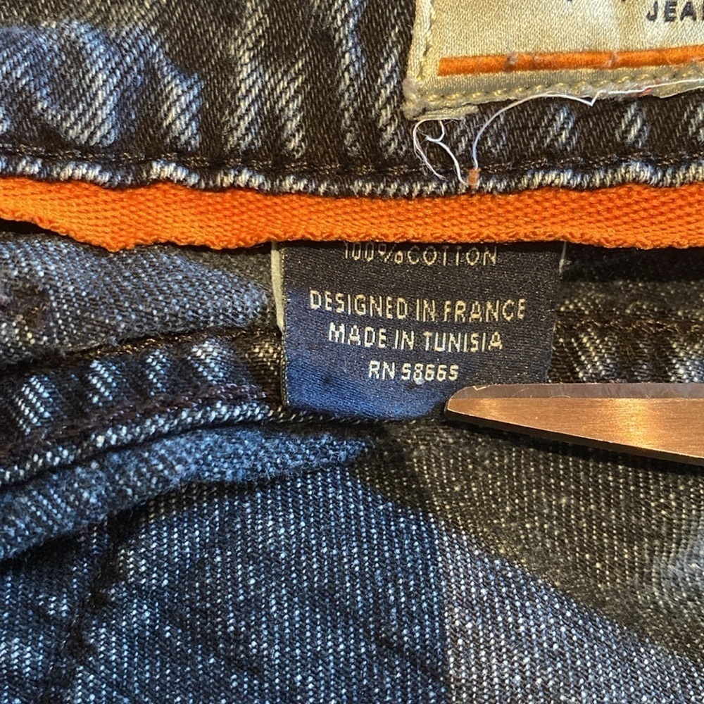 Faconnable Modele F40 Gipsy Straight Leg Raw Hem Jeans Blue W32 x L28 - Picture 6 of 10